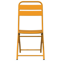 Produktbild för Fällstol för trädgård 2 pcs Senapsgul 42 x 52 x 82cm