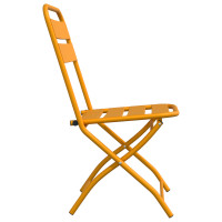 Produktbild för Fällstol för trädgård 2 pcs Senapsgul 42 x 52 x 82cm