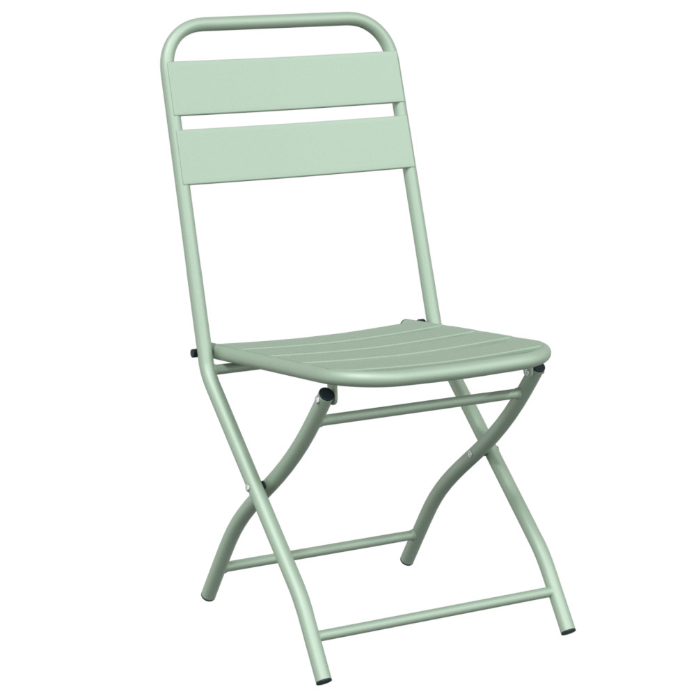 Produktbild för Fällstol för trädgård 2 pcs Ljusmynta 42 x 52 x 82cm