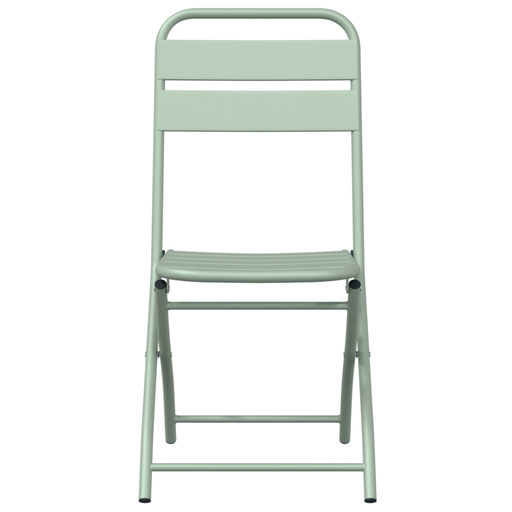 Produktbild för Fällstol för trädgård 2 pcs Ljusmynta 42 x 52 x 82cm