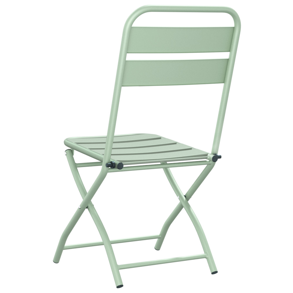 Produktbild för Fällstol för trädgård 2 pcs Ljusmynta 42 x 52 x 82cm