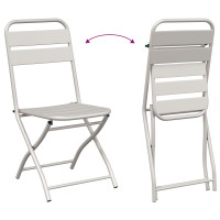 Produktbild för Fällstol för trädgård 2 pcs Beige 42 x 52 x 82cm
