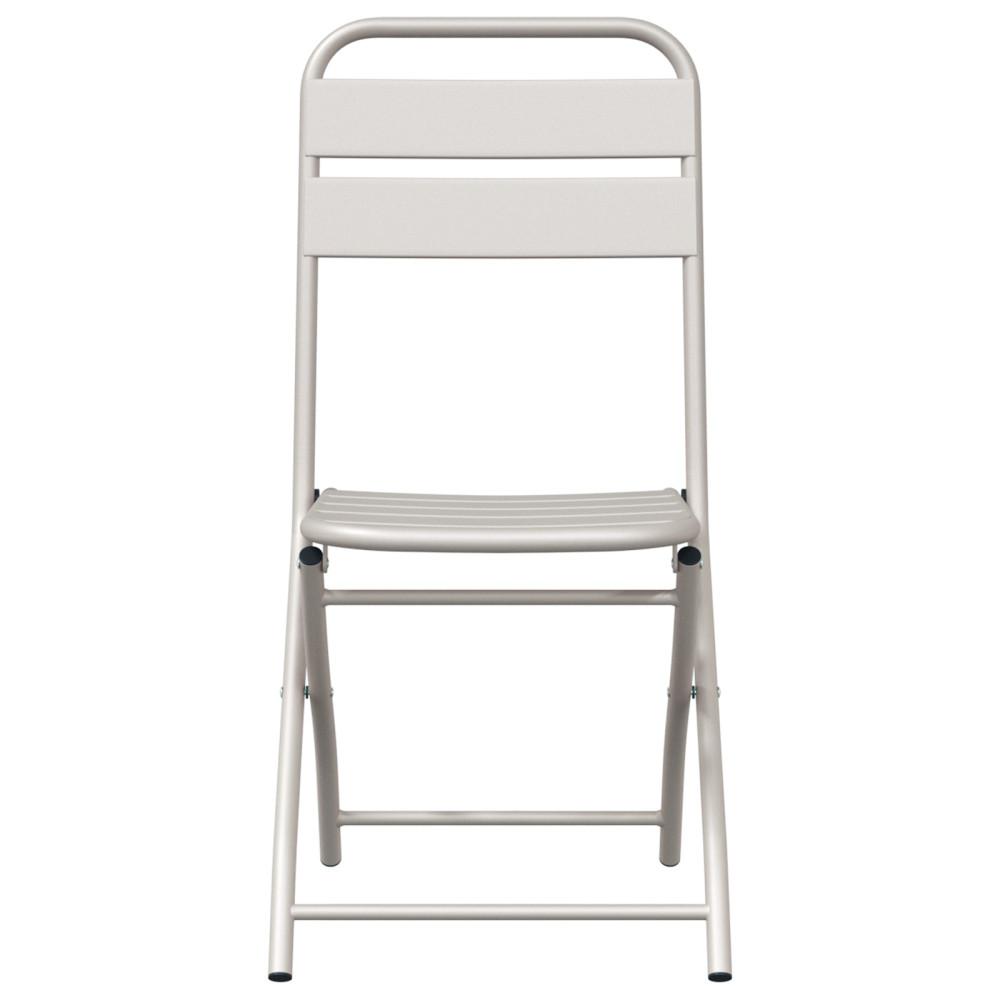 Produktbild för Fällstol för trädgård 2 pcs Beige 42 x 52 x 82cm