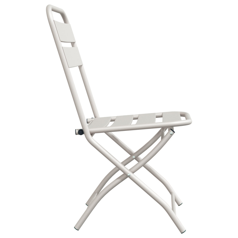 Produktbild för Fällstol för trädgård 2 pcs Beige 42 x 52 x 82cm