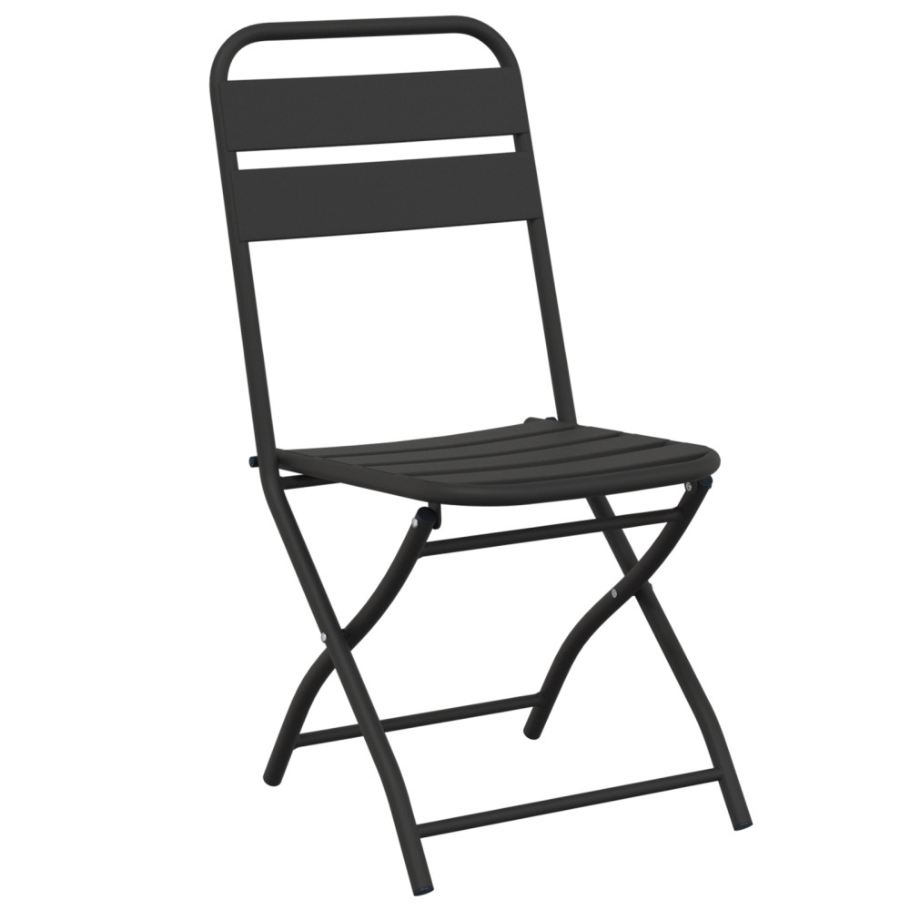 Produktbild för Fällstol för trädgård 2 pcs Antracit 42 x 52 x 82cm