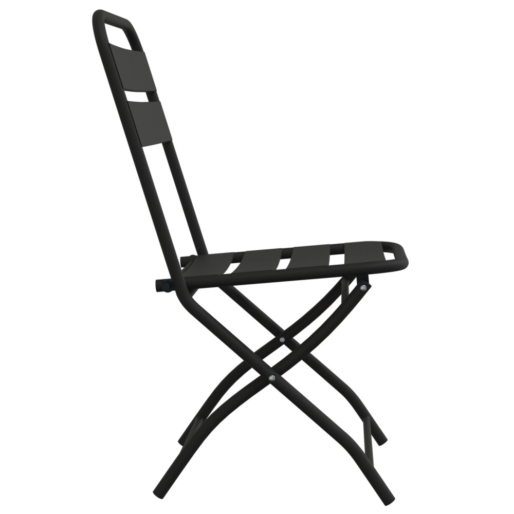 Produktbild för Fällstol för trädgård 2 pcs Antracit 42 x 52 x 82cm