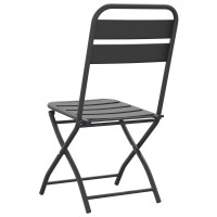 Produktbild för Fällstol för trädgård 2 pcs Antracit 42 x 52 x 82cm