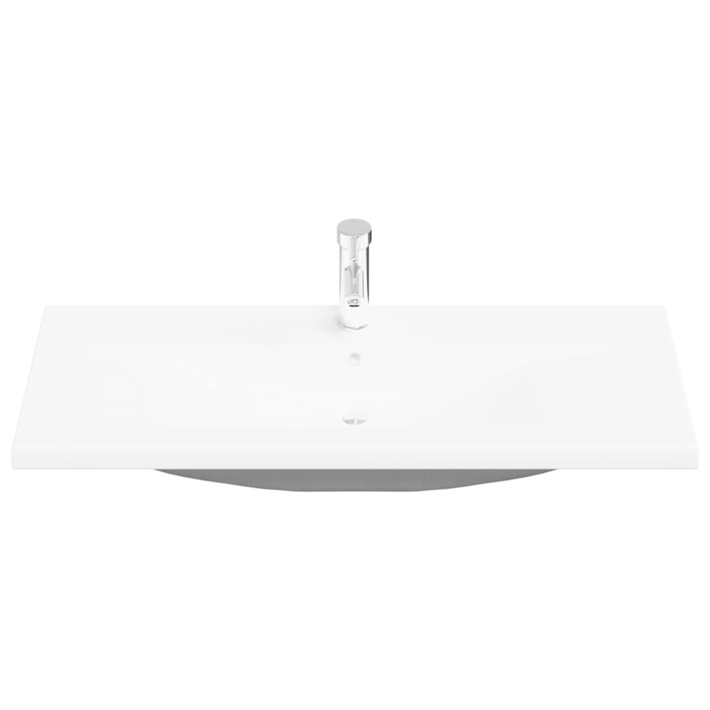 Produktbild för Badrumsskåp med handfat Svart Ek 100 x 39 x 62 cm