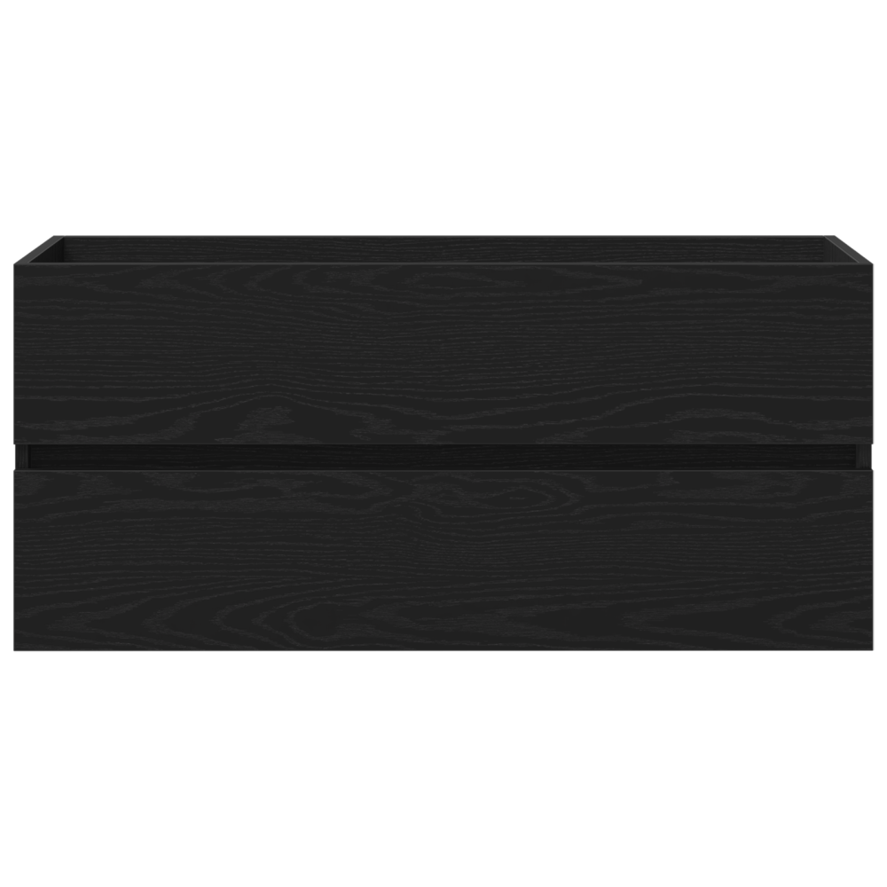 Produktbild för Badrumsskåp med handfat Svart Ek 100 x 39 x 62 cm