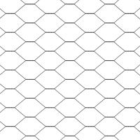 Produktbild för Hexagonalt staket markfäste 25 x 0,8 m PVC-belagda stål Grå