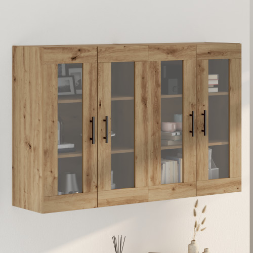 vidaXL Väggmonterade Skåp 2 pcs Artisan ek och svart 69,5 x 34 x 90 cm