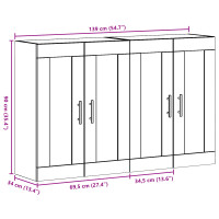 Produktbild för Väggmonterade Skåp 2 pcs Artisan ek och svart 69,5 x 34 x 90 cm