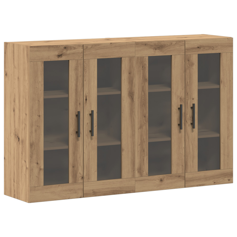 Produktbild för Väggmonterade Skåp 2 pcs Artisan ek och svart 69,5 x 34 x 90 cm