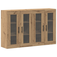 Produktbild för Väggmonterade Skåp 2 pcs Artisan ek och svart 69,5 x 34 x 90 cm