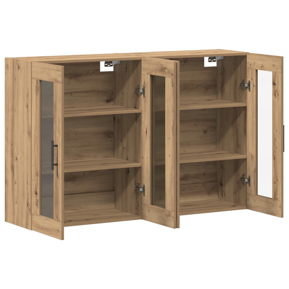 Produktbild för Väggmonterade Skåp 2 pcs Artisan ek och svart 69,5 x 34 x 90 cm