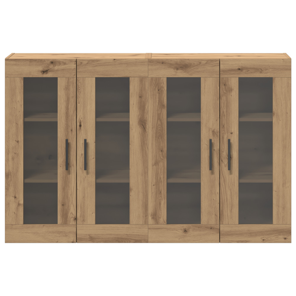 Produktbild för Väggmonterade Skåp 2 pcs Artisan ek och svart 69,5 x 34 x 90 cm