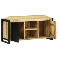 Produktbild för Bänk Skåp Brun 100 x 35 x 50 cm Massivt Mangoträ