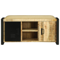 Produktbild för Bänk Skåp Brun 100 x 35 x 50 cm Massivt Mangoträ