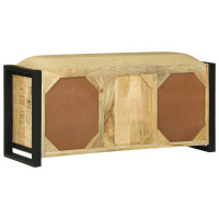 Produktbild för Bänk Skåp Brun 100 x 35 x 50 cm Massivt Mangoträ