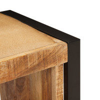 Produktbild för Förvaringsbänk med låda Brun 80 x 35 x 40 cm Massivt Mangoträ