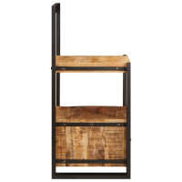 Produktbild för Klädhängare med låda Brun 40 x 40 x 90 cm Massivt mangoträ
