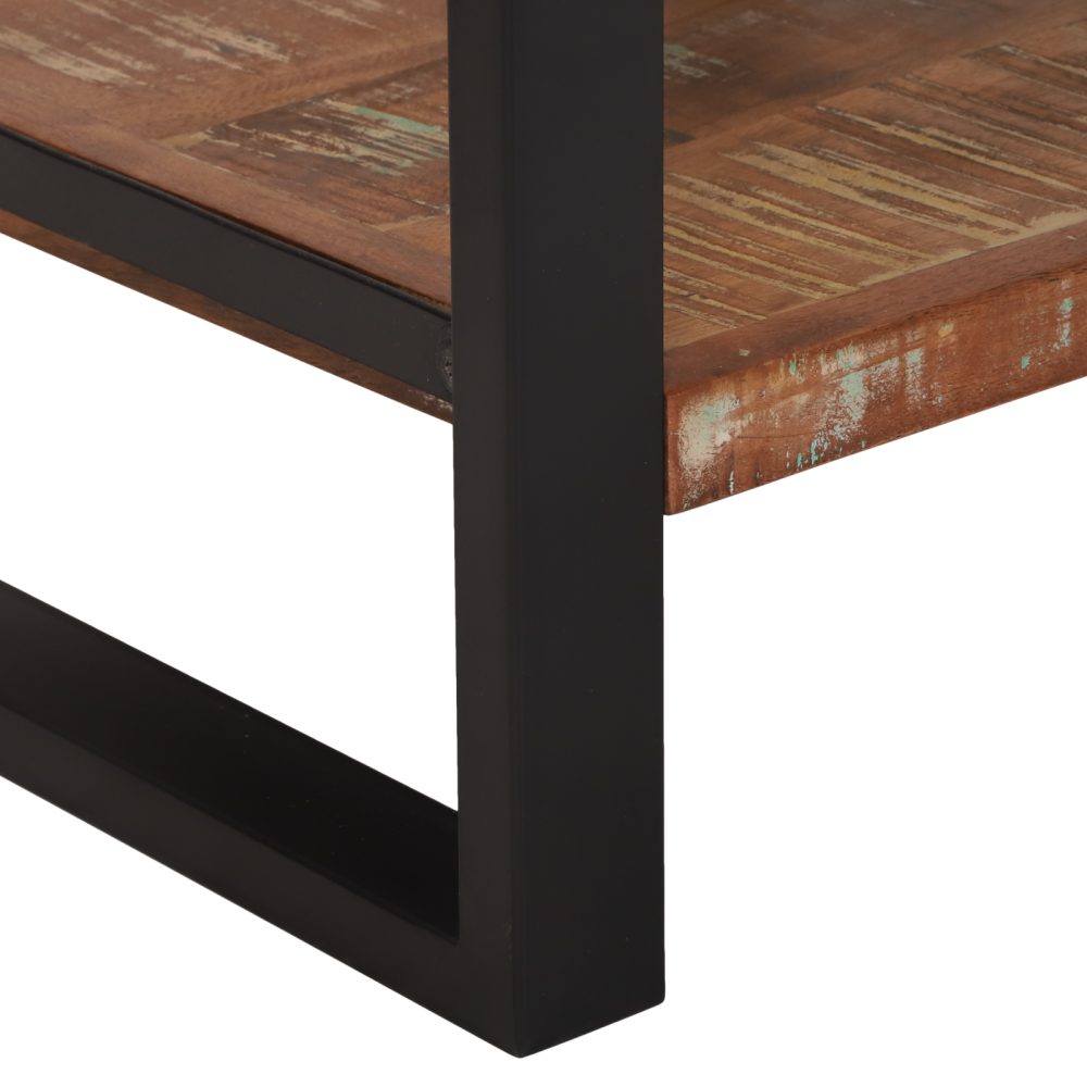 Produktbild för Sidobord Flerfärgsdesign 40 x 40 x 80 cm Solid återvunnen trä