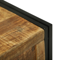 Produktbild för Förvaringslåda Brun och svart 80 x 50 x 50 cm Grov mangoträ