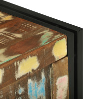 Produktbild för Förvaringslåda Brun och svart 60 x 40 x 41 cm återvunnet trä