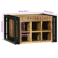 Produktbild för Vinställ 2 pcs 46 x 35 x 27,5 cm Massivt mangoträ