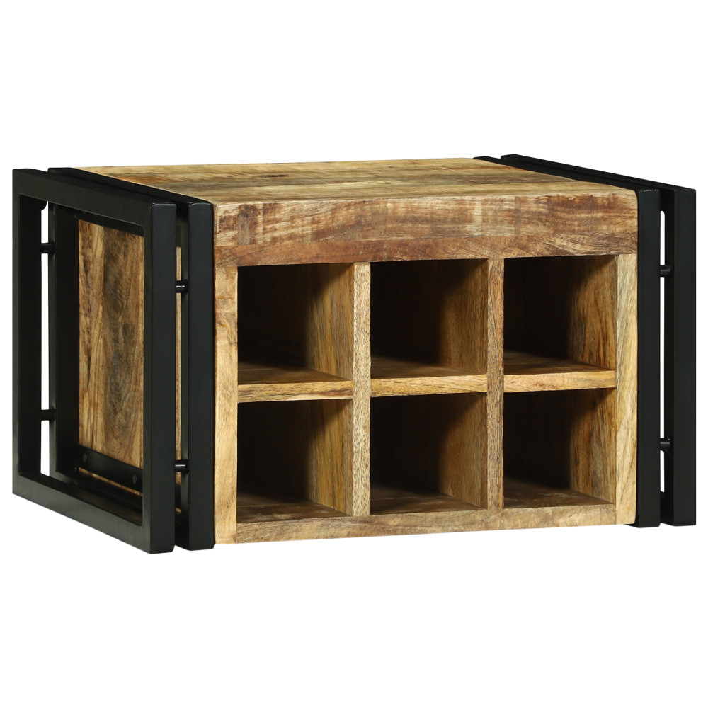 Produktbild för Vinställ 2 pcs 46 x 35 x 27,5 cm Massivt mangoträ