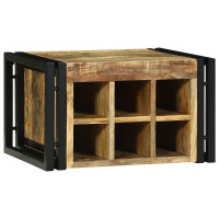 Produktbild för Vinställ 2 pcs 46 x 35 x 27,5 cm Massivt mangoträ