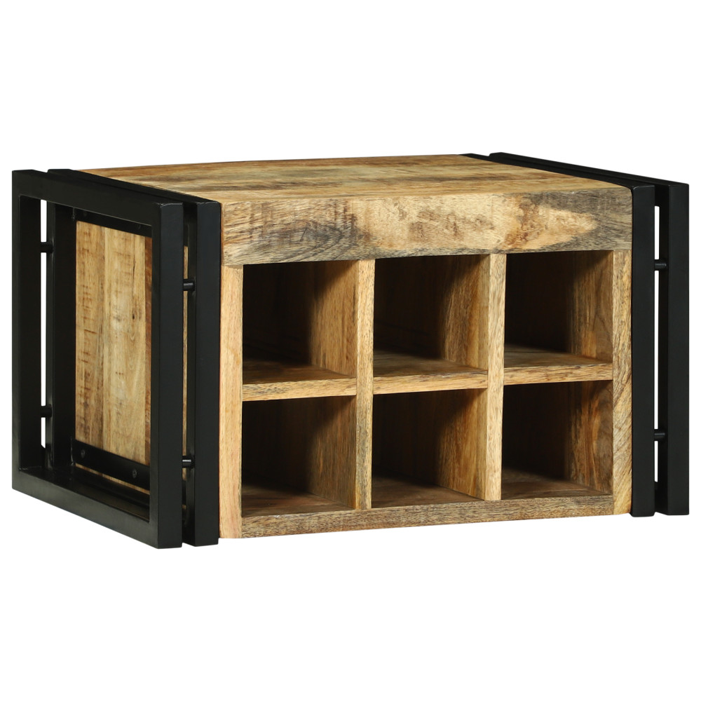 Produktbild för Vinställ 2 pcs 46 x 35 x 27,5 cm Massivt mangoträ