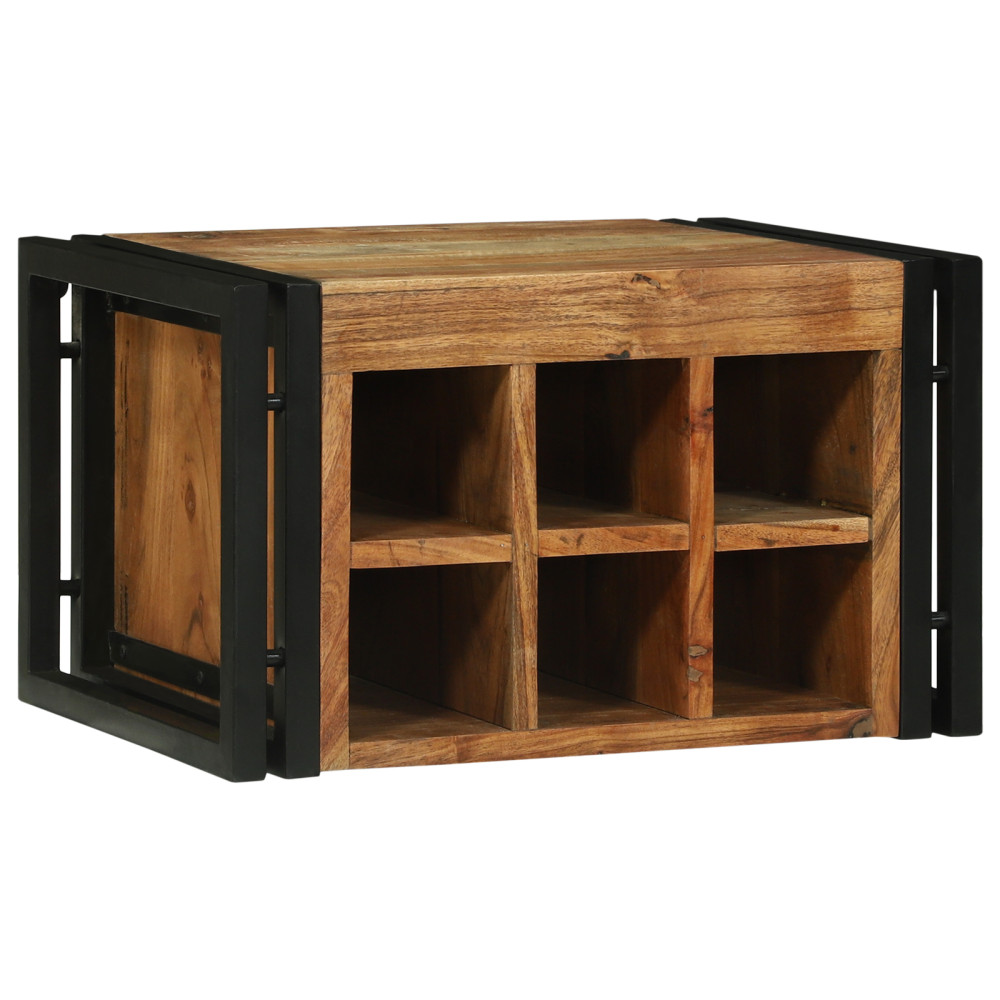 Produktbild för Vinställ 2 pcs 46 x 35 x 27,5 cm Massivt Akaciaträ