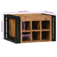 Produktbild för Vinställ 2 pcs 46 x 35 x 27,5 cm Massivt Akaciaträ