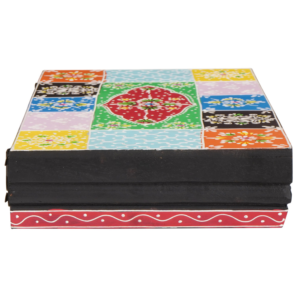 Produktbild för Vägg hyllor Flerfärgsdesign 40 x 20 x 6 cm Massivt mangoträ