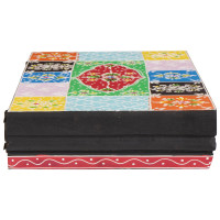 Produktbild för Vägg hyllor Flerfärgsdesign 40 x 20 x 6 cm Massivt mangoträ