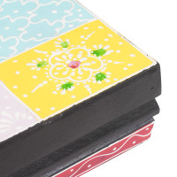 Produktbild för Vägg hyllor Flerfärgsdesign 40 x 20 x 6 cm Massivt mangoträ