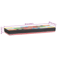 Produktbild för Vägg hyllor Flerfärgsdesign 60 x 20 x 6 cm Massivt mangoträ