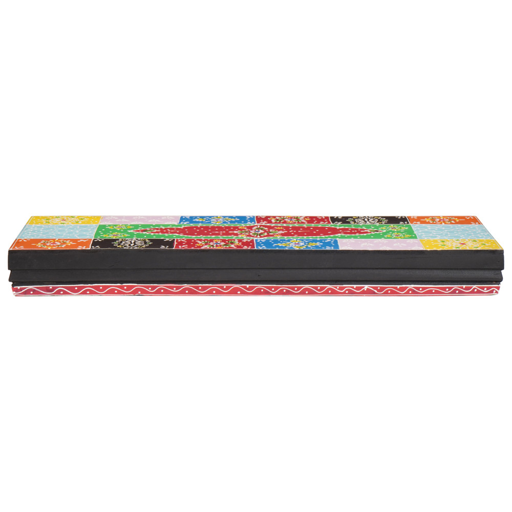 Produktbild för Vägg hyllor Flerfärgsdesign 60 x 20 x 6 cm Massivt mangoträ