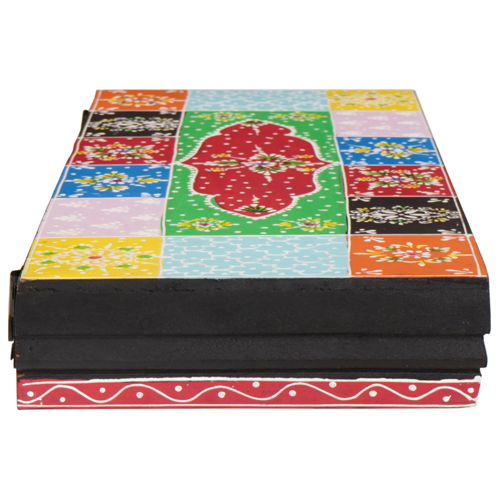 Produktbild för Vägg hyllor Flerfärgsdesign 60 x 20 x 6 cm Massivt mangoträ