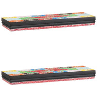Produktbild för Vägg hyllor Flerfärgsdesign 60 x 20 x 6 cm Massivt mangoträ