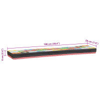 Produktbild för Vägg hyllor Flerfärgsdesign 100 x 20 x 6 cm Massivt mangoträ