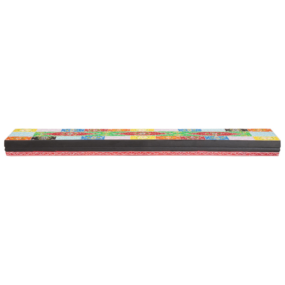 Produktbild för Vägg hyllor Flerfärgsdesign 100 x 20 x 6 cm Massivt mangoträ