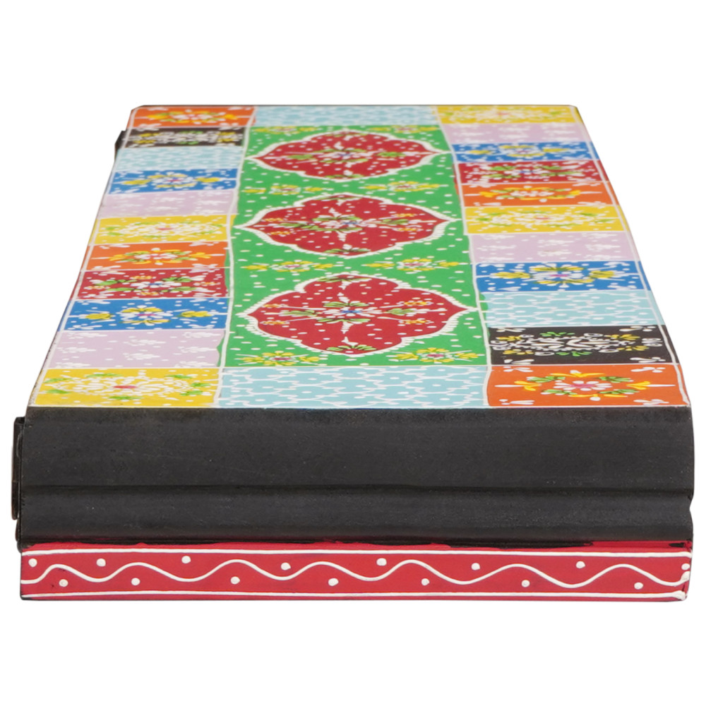 Produktbild för Vägg hyllor Flerfärgsdesign 100 x 20 x 6 cm Massivt mangoträ