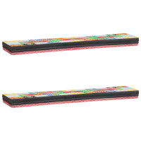 Produktbild för Vägg hyllor Flerfärgsdesign 100 x 20 x 6 cm Massivt mangoträ