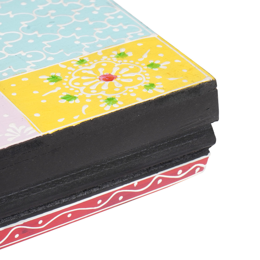 Produktbild för Vägg hyllor Väggmonterad 3 pcs Flerfärgsdesign 100 x 20 x 6 cm
