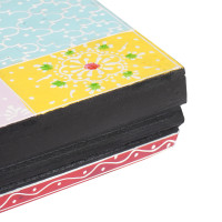 Produktbild för Vägg hyllor Väggmonterad 3 pcs Flerfärgsdesign 100 x 20 x 6 cm