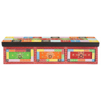 Produktbild för TV-skåp Flerfärgsdesign 100 x 30 x 24 cm Massivt Mangoträ