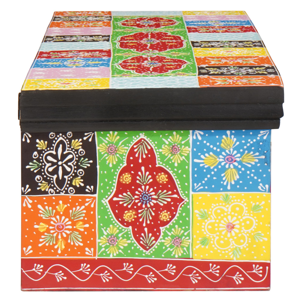 Produktbild för TV-skåp Flerfärgsdesign 100 x 30 x 24 cm Massivt Mangoträ