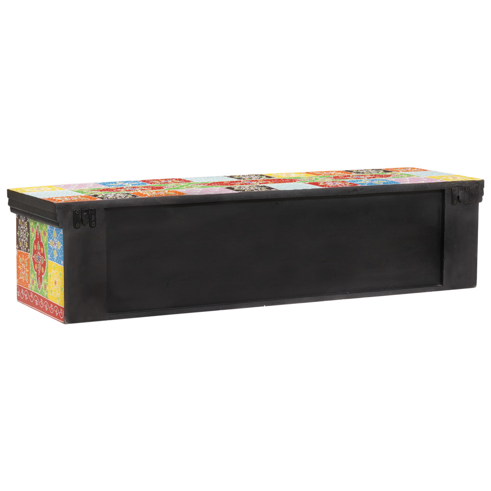 Produktbild för TV-skåp Flerfärgsdesign 100 x 30 x 24 cm Massivt Mangoträ